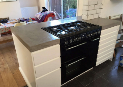 Northampton kitchen worktop after cooker installed
